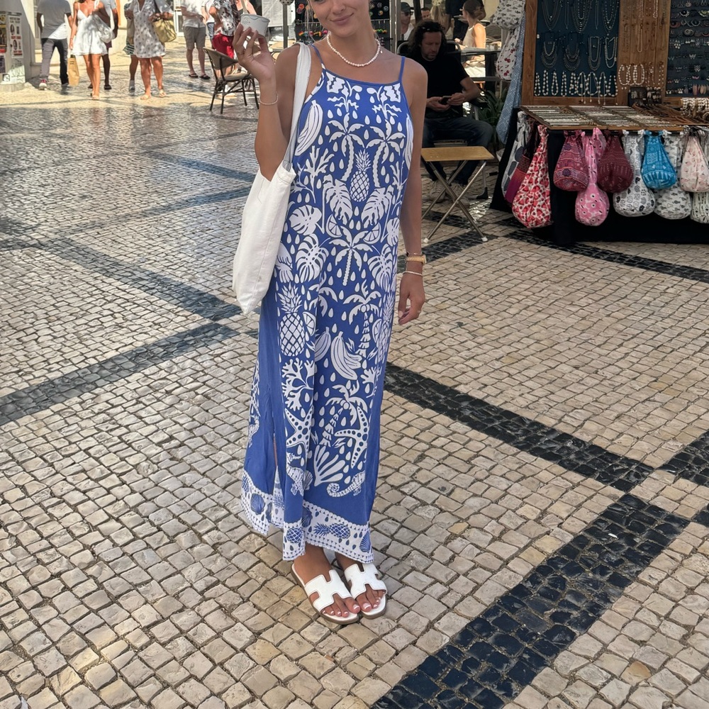 Blue beach maxi dress